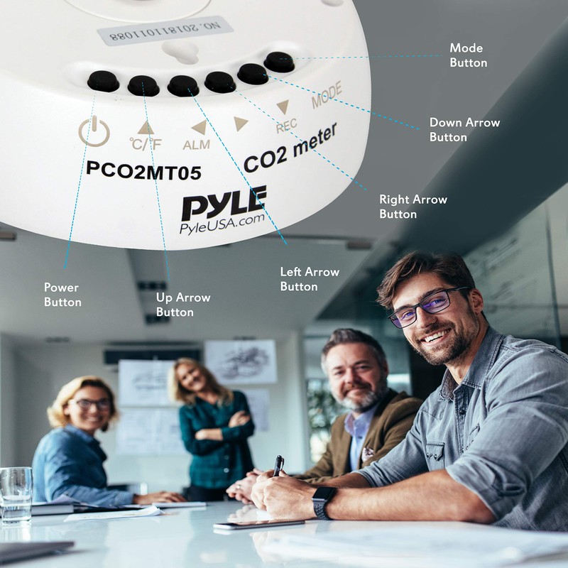 Pyle Smart Indoor Air Quality Monitor - Digital Hygrometer Thermometer