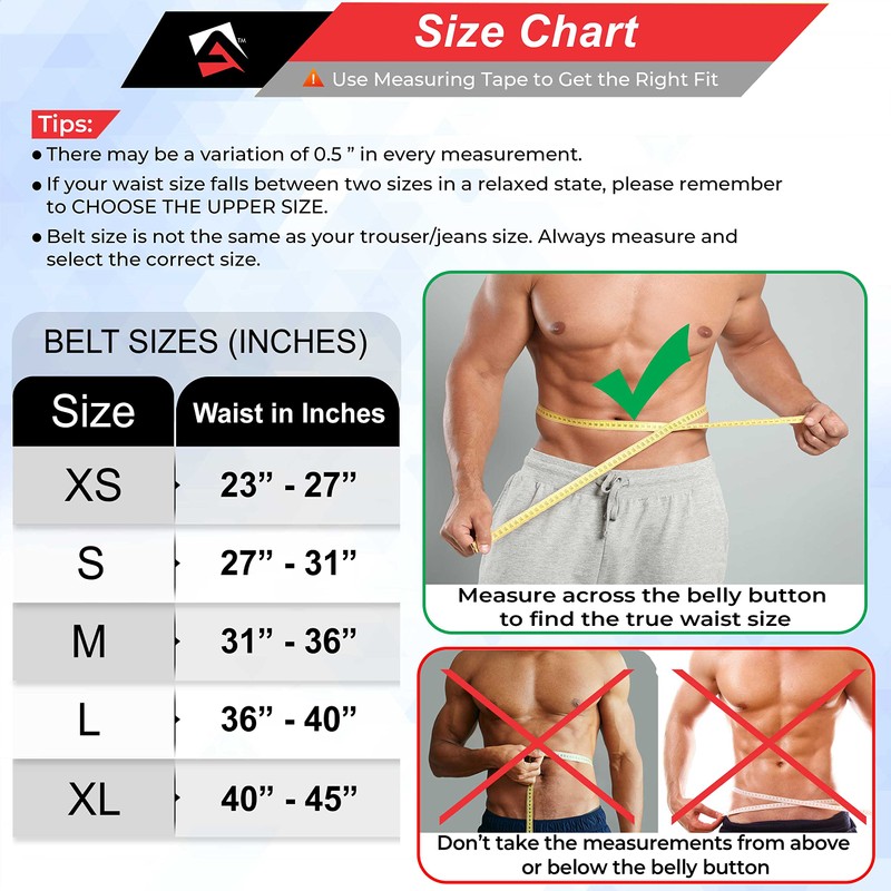 AQF Weight Lifting Belt - 4” Auto Lock Nylon Gym