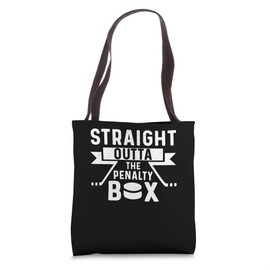 Funny Ice Hockey Player Straight Outta The Penalty Box Tote Bag