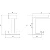 Siro Hat Hooks Doradus 70 mm Height 92 mm Nickel-Plated