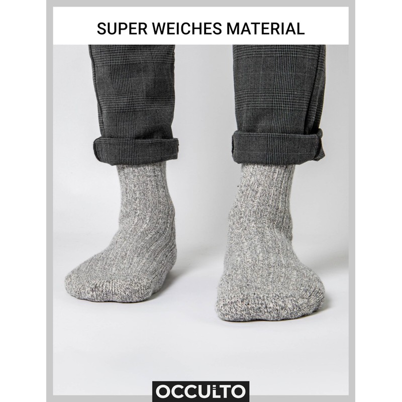 Occulto Men's Norwegian Socks Pack of 6 (Model: Finn), charcoal