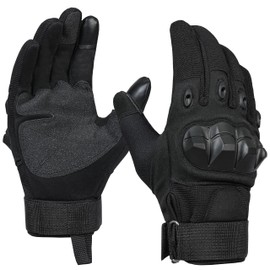 Toxford Tactical Gloves for Men Women (Black, Medium)