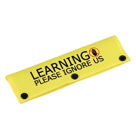 Funny Dog Leash Sleeve Learning Please Ignore Us Dog Leash Wrap Sleeve Alert Tag Pet Birthday Gift (Learning Ignore-YE Sleeve)