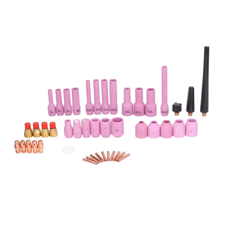 46Pcs TIG Welding Accessory Kit Collet Lens Tool Set for