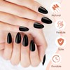 MELLIEX 240 Pieces Press On Nails Short Almond Black Nails