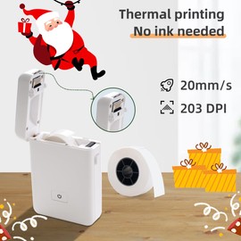 vretti Label Maker Machine with Tape, HP2 Portable Bluetooth Label Printer for Storage, Shipping, Barcode, Mailing, Office, Home, Organizing, Sticker Maker Mini Label Maker with Multiple Templates