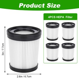 FSV001 Vacuum HEPA Filter Replacement - Filter for Fabuletta FSV101 & FSV001, Lubluelu 202, Girnoor G160 & G165, Afoddon A300, Oraimo OSV-102, Besswin W26, VacLife VL732 Cordless Stick Vacuum Cleaners