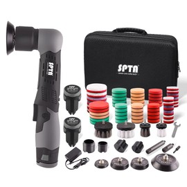 SPTA Cordless Mini Polisher, 12V Cordless Multi Polisher, Micro Cordless Scratches Killer Car Polisher RO/DA Mini Auto Machine Sets With Polishing Pad And Wool Pads for polishing, Sanding and Cleaning