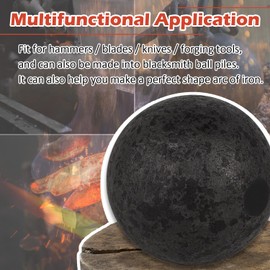 3 Inch High Carbon 4 Pound Ball Bearing Hammer Blade Blacksmith Anvil Ball Stake Steel