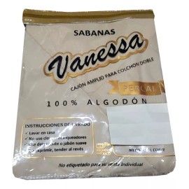 Vanessa Sabana Matrimonial 100% Algodon Percal Colores Lisos Vanessa