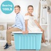 Nazhura 72 Quart Plastic Storage Bin, Stackable and Nestable Storage