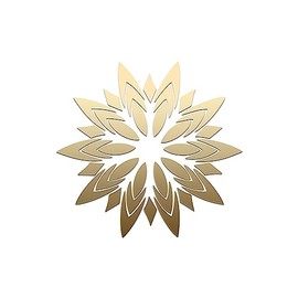 Mandala Flower Vinyl Decal Notebook Car Laptop 5.5" x 5.5" (Gold)