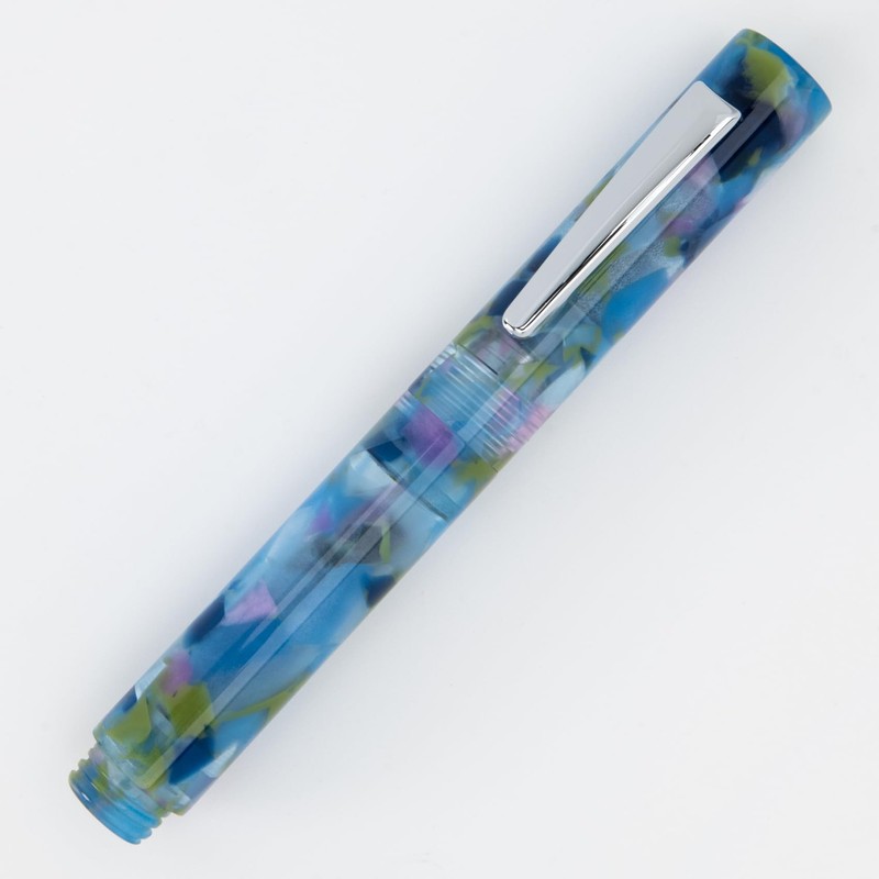 Monteverde MVP Fountain Pen Blue Squares - Stub Nib -