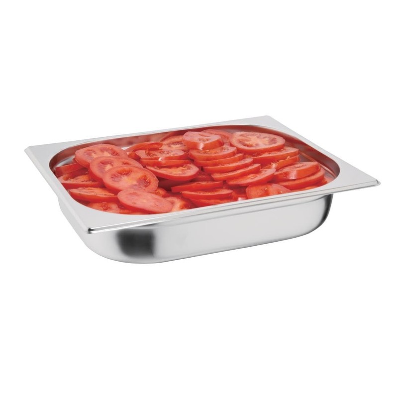 Vogue Stainless Steel 1/2 Gastronorm Pan 4Ltr/65mm Deep Food Container