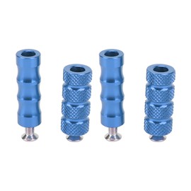 2 Pair Motorcycle Brake Foot Peg CNC Process Plating Precise Fit For M6 6mm Mounting Bolts Motorbike Blue