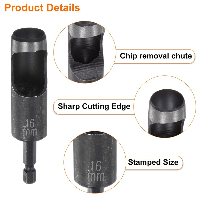QUARKZMAN 2 Pieces 14 mm, 16 mm Leather Hollow Hole