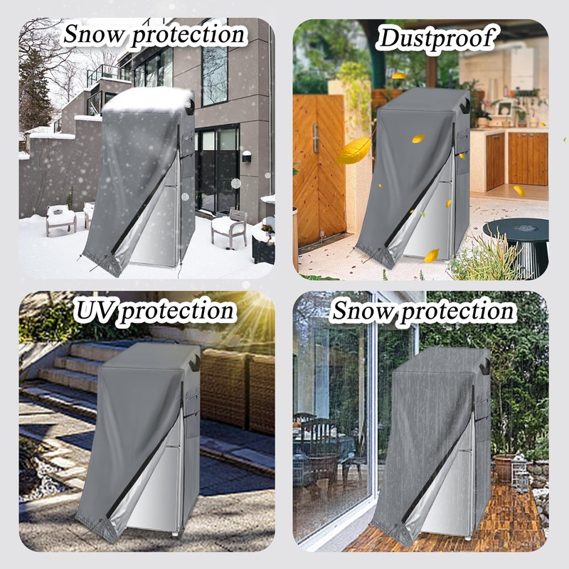 Safipotts Refrigerator Cover, Waterproof & Dustproof Cover for Protecting Upright