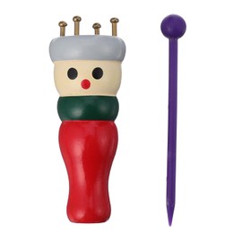 MILISTEN 1PCS Wooden Knitting Doll French Knitter Wood Yarn Knitting Spool with Needle Craft Loom Maker DIY Knitting Spool for Knitting, 9X3X3CM