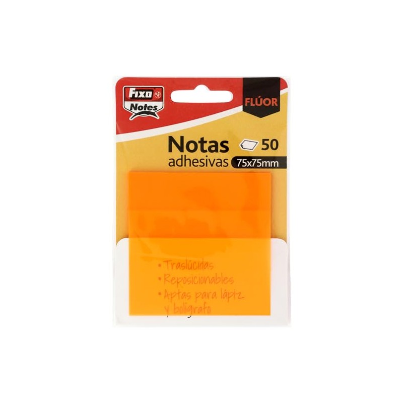 Fixo Notes | Transparent Sticky Notes | 50 Notes 75