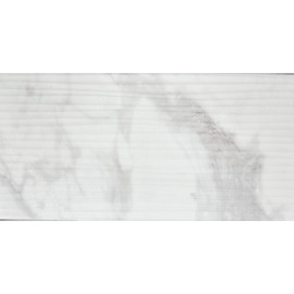 Daltile Perpetuo 12" X 24" Glazed Ceramic Wave Wall Tile in Satin Brilliant White (8 pieces per carton) (15.52 sqft per carton)