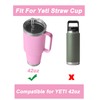 Dasezsdt Straws for YETI 42oz Tumbler, 6pcs Transparent Tritan Reusable
