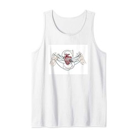 Graphik Fingers with Heart Geometric Triangle Handdrawn Tank Top