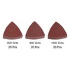sourcing map 60pcs Triangular Hook & Loop Sandpapers 600/800/1000 Grits