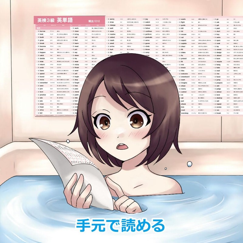 Gakupo Learning Posters to Remember in the Bath, Eiken Grade