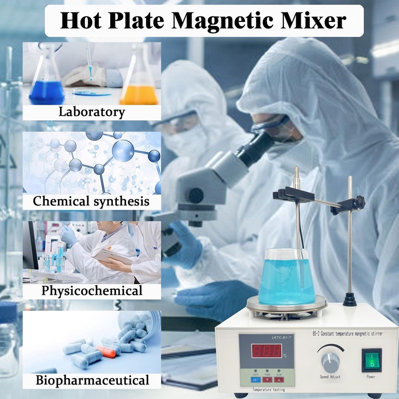 Dauchlime 85-2 Magnetic Stirrer, Hot Plate Mixer with Magnetic Stir