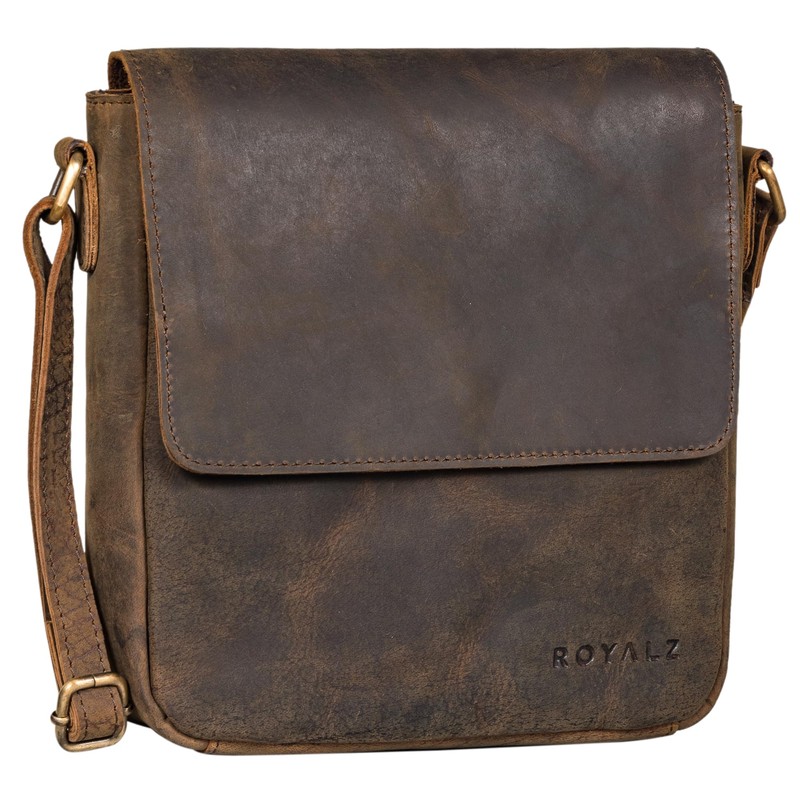 ROYALZ 'Illinois' Men's Shoulder Bag Small Leather Shoulder Bag Men's