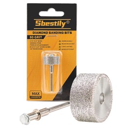 Sbestily Sanding Bits for Dremel Rotary Tool，Grinding Stone Diamond Sanding Drill Bits with 1/8" Shank - Tough Enough to Metal Rust Removal/Smoothing/Sharpening - 80 Grit 1 Pack