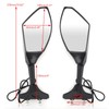 VIPIH Black Rear View Side Mirrors With LED Turn Signals