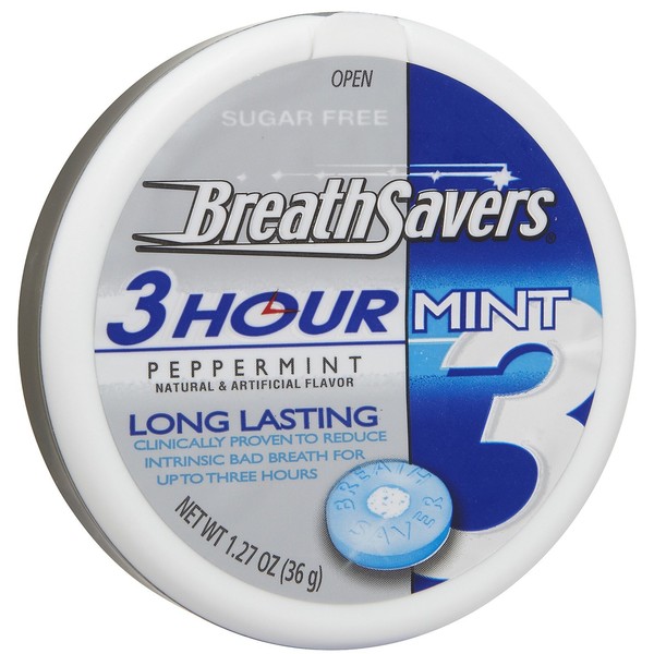 BreathSavers - Menta de 3 horas, 1.3 onzas (paquete de 8)