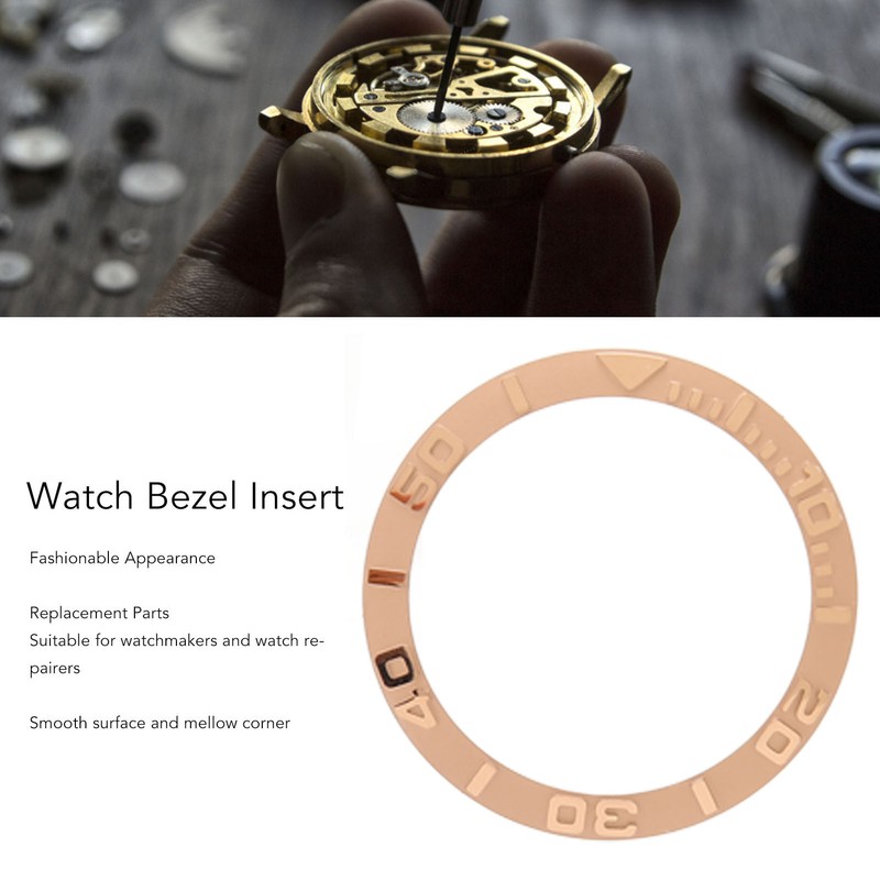 Watch Bezel Insert 38mm Ceramic Embossed Digit Watch Bezel Ring