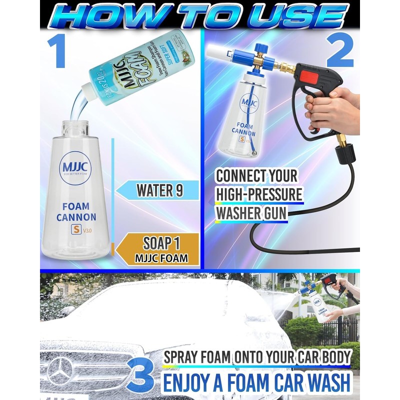 MJJC Foam Cannon S V3.0 (Thicker Snow Foam Technology) with