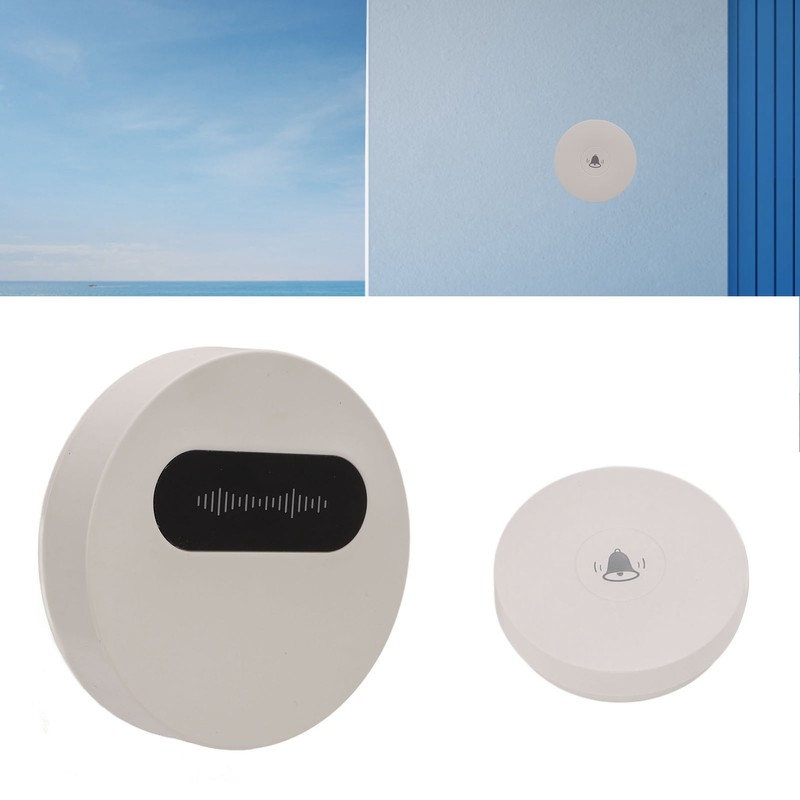 Wireless Doorbell Self Generating 1 Receiver 2 Push Button Battery
