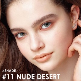 FOCALLURE Ultra Chic Matte Lipstick,Rich Vitamin E Lip Crayon,Lightweight Matte Color without Drying or Fading,Long Lasting Waterproof Lips Makeup,NUDE DESERT