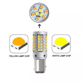 Rms lighting 1157 Switchback Ultra White /Yellow LED Bulb With Canbus & 28Watts & 2800 Lumens