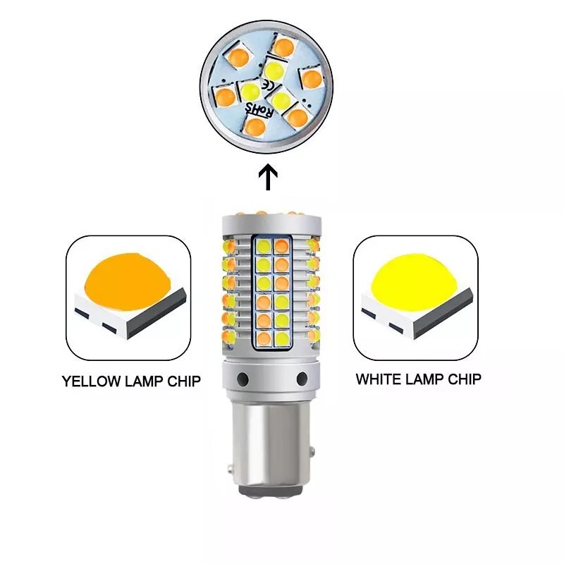 Rms lighting 1157 Switchback Ultra White /Yellow LED Bulb With