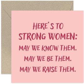Cards for Best Friend - Female Friend Motivational Card - Strong Women - For Sister Dauguhter Mum Niece Auntie - Good Luck Card for Her - Thinking of You Card for Women| Blank Inside