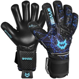 WVVOU Guardian 2.0  Goalie Gloves for Adults and Youth, High Performance Goalkeeper Gloves with 5 Detachable Finger Saves, Breathable Soccer Gloves with 4mm Sticky Latex Palm:_Blue_9