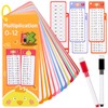15Pcs Multiplication Flash Cards, Multiplication Chart 0-12 with 2 Dry