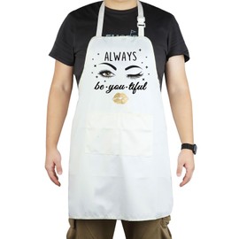 CENWA Funny Esthetician gift Always Beautiful Eyebrows Apron With Pockets Makeup Artist Inspirational Apron for Her (Always Beautiful Apron EU)