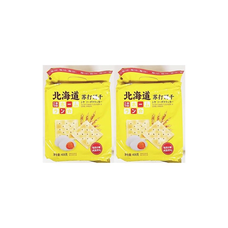 Soda Crackers, Salt and Egg Flavor, 408g, 2 Pack