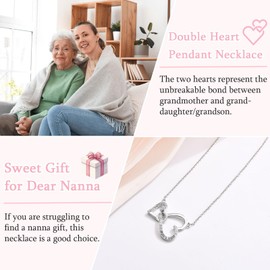 EYQV Nanna Gifts for Mothers Day, Nanna Gifts from Grandchildren, Heart Necklace for Women, Nanna Birthday Gifts Christmas Gifts Stocking Fillers for Women
