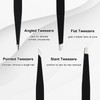 3 Pcs Fine Pointed Tweezers, Ingrown Hair Tweezers, Plus 4