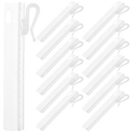 Ciieeo 25pcs White Plastic Adjustable Curtain Hooks Clip-on Drapery Hooks Curtain Clip with Hook Pinch for Easy Installation for Various Curtain Styles Home Decor
