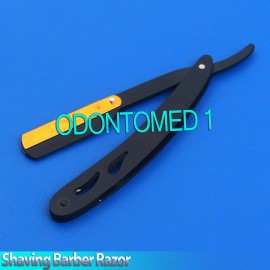 ODM BLACK & GOLD COMBINATION Stainless Steel Barber Straight Edge Razor