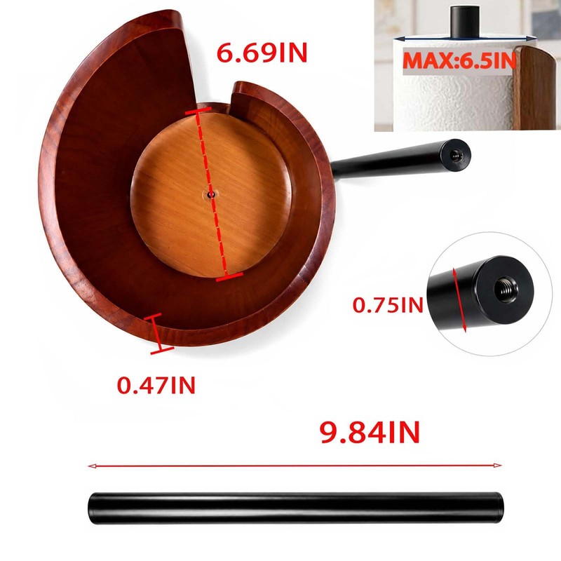 2026 NEW Wooden Paper Towel Holder, Wood Paper Towel Holder