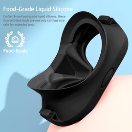 NARUTOO Snorkel Set Adults, Fashionable Macaron Colors Frameless Snorkeling Mask, Ultra Wide View Anti-Fog Snorkel Mask Set, Portable Professional Diving Snorkeling Set (Black (No Breathing Tube))